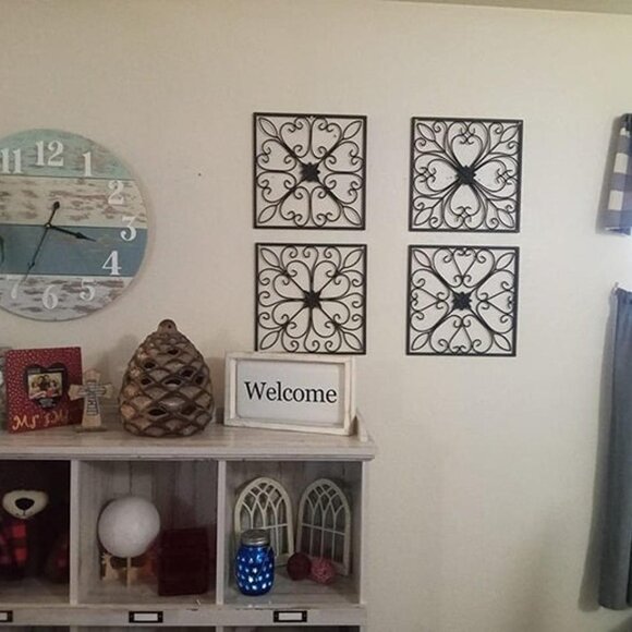 New Set of 4Metal Wall Decor-Large Decorative Wrought Scroll Wall Decor Art - Picture 10 of 10